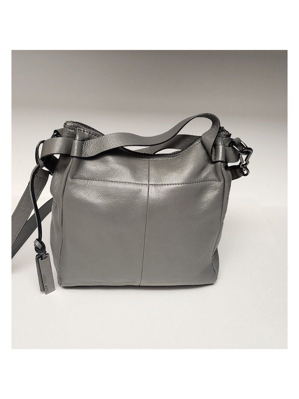 VINCE CAMUTO Alora Leather Crossbody Bag Gray MSRP$248 - Picture 7 of 16